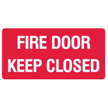 Fire Signs - Keep Door Keep Closed