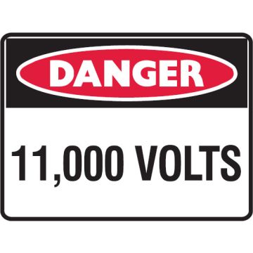 Small Labels - 11,000 Volts