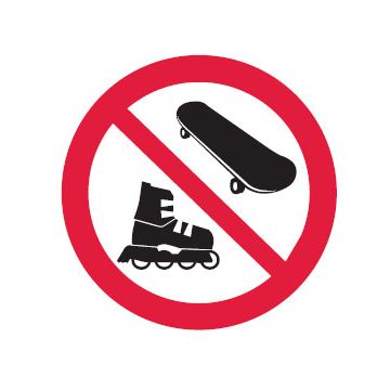 Prohibition Signs - No Skating-Picto Only