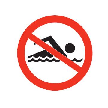 Water Safety Signs - No Swimming Picto