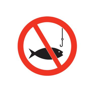 Water Safety Signs - No Fishing Picto