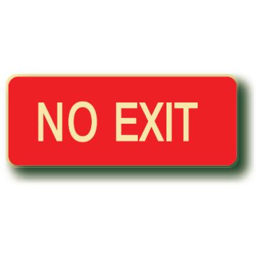 Exit & Evacuation Floor Signs - No Exit
