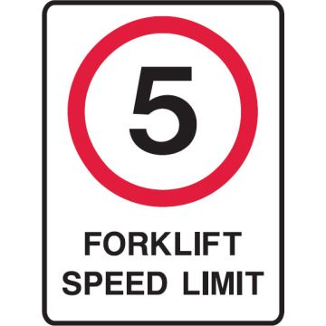 Forklift Safety Signs - Forklift Speed Limit 5