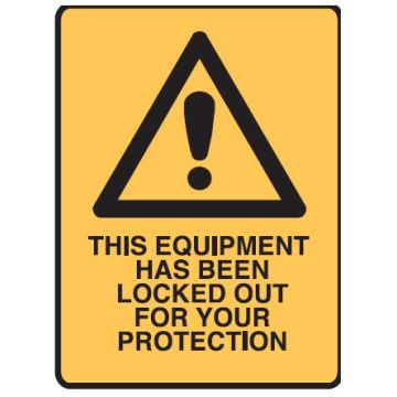 Lockout Signs  - This Equipment Has Been Lockout Out For Your Protection