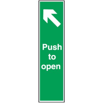 Door Exit/Directional Signs - Push To Open