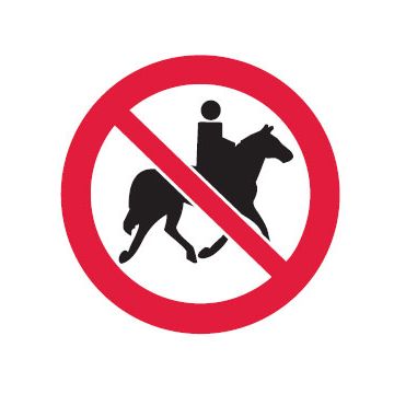International Labels - No Horses Picto