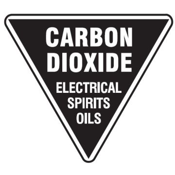 Fire Marker/Disc Signs - Carbon Dioxide Electrical Spirits Oils
