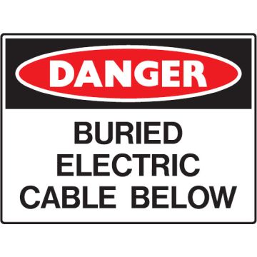 Mining Signs - Buried Electric Cable Below
