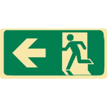 Exit/Evacuation Signs - Running Man Left Arrow