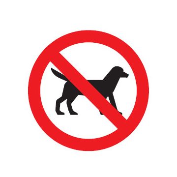 International Labels - No Dogs Picto