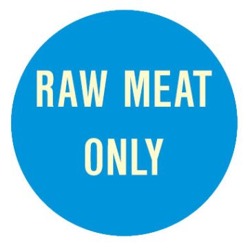 Kitchen & Food Safety Signs - Raw Meat Only