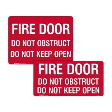 Fire Safety Sign - Fire Door Do Not Obstruct Do Not Keep Open 