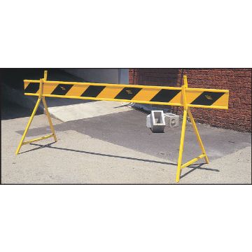 Barrier Board with Reflective Yellow and Black Stripes