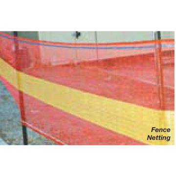 Onion Bag Barrier Mesh Fabric Fence, 900mm x 50m Orange/Yellow 