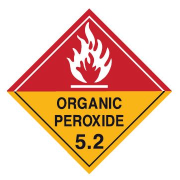 Organic Peroxide 5.2 Dangerous Goods Placard