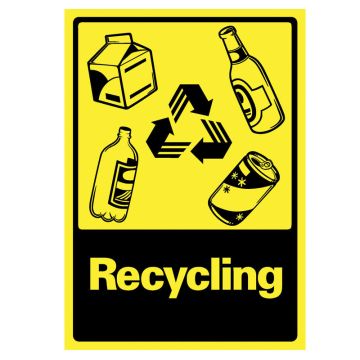 Recycling Sign Yellow
