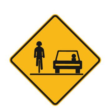 Bicycle Path Sign - Share the Road Symbol
