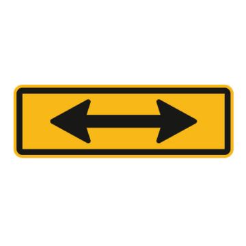 Bicycle Path Sign - Crossing Arrows