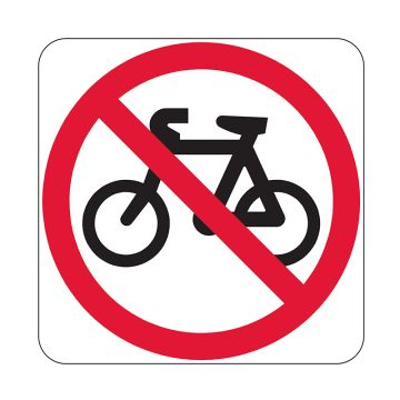 Bicycle Prohibited Sign