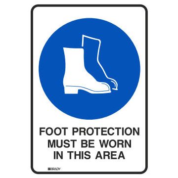 Toughwash® Mandatory Signs - Foot Protection Must Be Worn In This Area