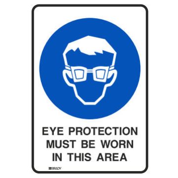  Toughwash® Mandatory Signs - Eye Protection Must Be Worn In This Area