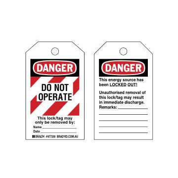 Toughwash ® Do Not Operate Tags - Pack of 10