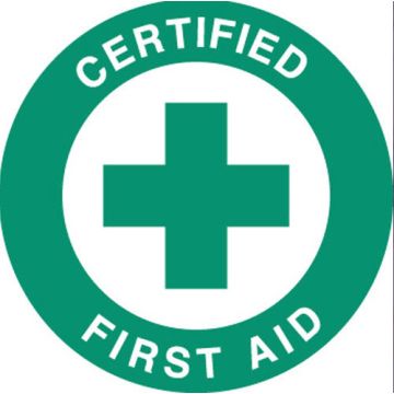 Safety Hard Hat Labels - Certified First Aid