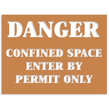 Confined Space Stencils - Entry By Permit Only