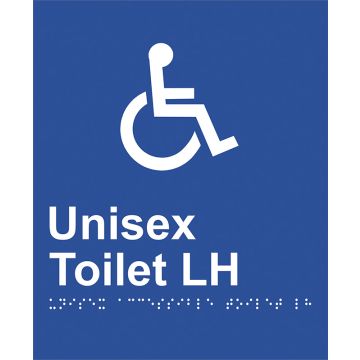 Braille Sign - Unisex Access Toilet LH