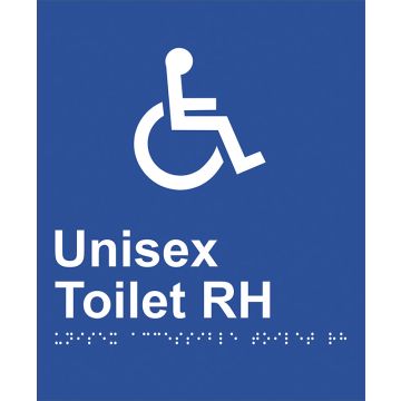 Braille Sign - Unisex Access Toilet RH