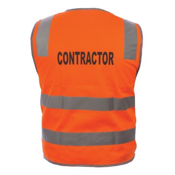 Reflective Safety Vest - Contractor Orange