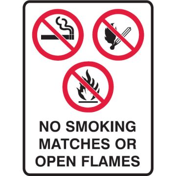 No Smoking Sign - No Smoking Matches Or Open Flames