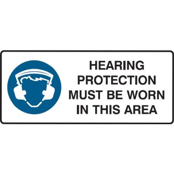 Mandatory Signs - Hearing Protection Must Be Worn In This Area