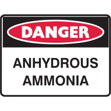 Hazardous Substance Signs - Anhydrous Ammonia