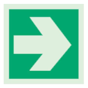 Imo Fire And Evacuation Signs - Arrow Picto