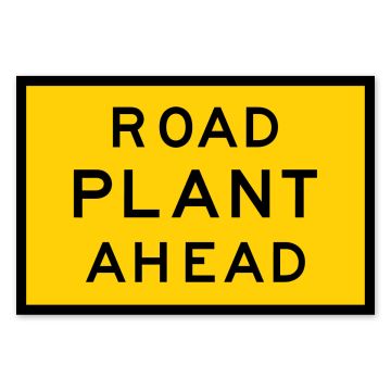 Box Edge Sign - Road Plant Ahead (Class 1 Ref)