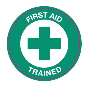 Safety Hard Hat Labels - First Aid Trained
