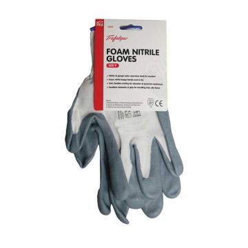 Trafalgar Foam Nitrile Gloves Size 9, 6 pairs per pack