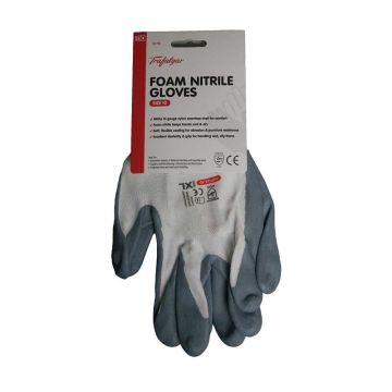 Trafalgar Foam Nitrile Gloves Size 11, 6 pairs per pack