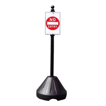 No Entry Tip N Roll Portable Sign Stand Kit