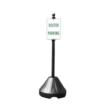 Visitor Parking Tip N Roll Portable Sign Stand Kit