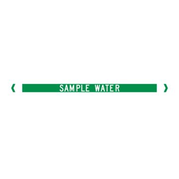 Standard Pipe Marker, Self Adhesive, Sample Water, 40-75mm O.D. - Pack of 10 