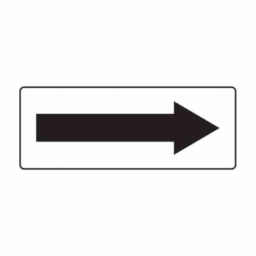 Building & Construction Sign - Arrow Right, 450mm (W) x 180mm (H), Metal