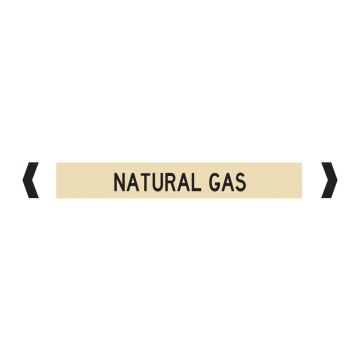 Standard Pipe Marker, Self Adhesive, Natural Gas - Pack of 10 