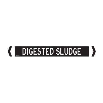 tandard Pipe Marker, Self Adhesive, Digested Sludge, 40-75mm O.D. - Pack of 10