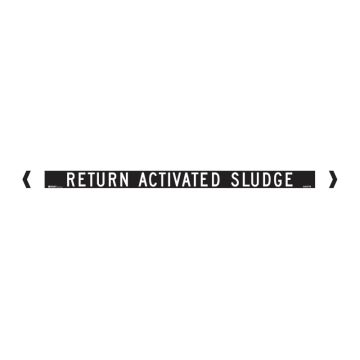 Standard Pipe Marker, Self Adhesive, Return Activated Sludge, 40-75mm O.D. - Pack of 10 