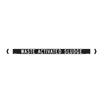 Standard Pipe Marker, Self Adhesive, Waste Activated Sludge, 40-75mm O.D. - Pack of 10 