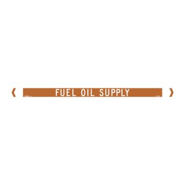 Standard Pipe Marker, Self Adhesive, Fuel Oil Supply - Pack of 10 