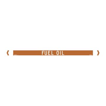 Standard Pipe Marker, Self Adhesive, Fuel Oil - Pack of 10 