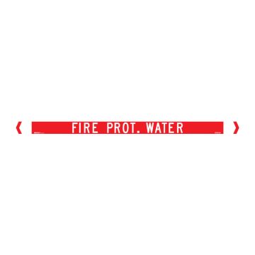 Standard Pipe Marker, Self Adhesive, Fire Prot. Water, 40-75mm O.D. - Pack of 10 